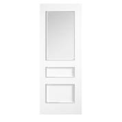 White Toledo Clear Glazed Internal Door Wooden Timber